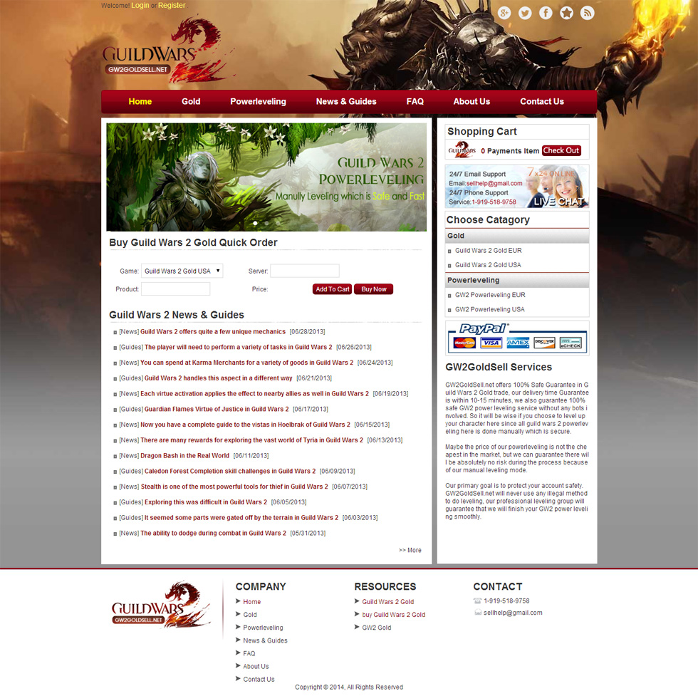 激戰(zhàn)2游戲金幣銷(xiāo)售網(wǎng)GW2GoldSell